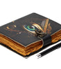 All-Seeing Eye Leather Journal – Handmade Occult Notebook with Lock | Esoteric Grimoire, Wiccan Book of Shadows, Vintage Writing Diary. (BLACKLUXE CRAFTS) - BLACKLUXECRAFTS