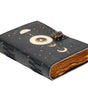 Celestial Moon Phase Leather Journal – Handmade Astrology Notebook with Lock | Wiccan Book of Shadows, Gothic Grimoire, Vintage Writing Diary (BLACKLUXE CRAFTS) - BLACKLUXECRAFTS