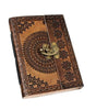 Handmade Leather Journal Notebook – Vintage Mandala Embossed Diary with Lock, Boho Writing Journal & Gift (BLACKLUXE CRAFTS) - BLACKLUXECRAFTS