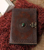 Handmade Vintage Leather Journal with Green Stone & Antique Lock – Refillable Writing Notebook for Men & Women
(BLACKLUXE CRAFTS) - BLACKLUXECRAFTS