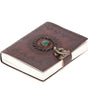 Handmade Vintage Leather Journal with Green Stone & Antique Lock – Refillable Writing Notebook for Men & Women
(BLACKLUXE CRAFTS) - BLACKLUXECRAFTS