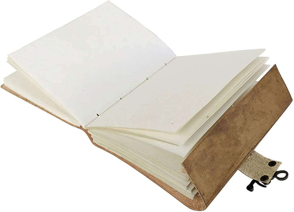 Handmade Vintage Leather Journal with Lock – Refillable Writing Notebook for Travel, Diary, Sketchbook & Gift (BLACKLUXE CRAFTS) - BLACKLUXECRAFTS