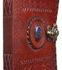 Handmade Vintage Leather Journal with Gemstone & Lock – Antique Writing Notebook, Travel Diary, Sketchbook Gift (BLACKLUXE CRAFTS) - BLACKLUXECRAFTS