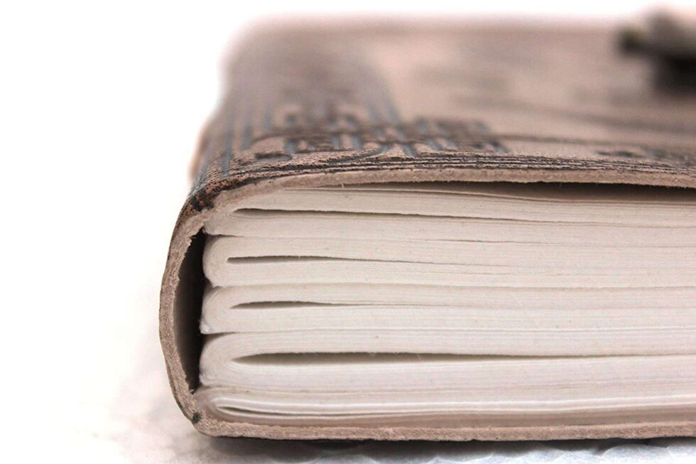 Handmade Leather Journal with Owl Dreamcatcher & Lock – Vintage Writing Notebook, Boho Diary, Travel Sketchbook (BLACKLUXE CRAFTS) - BLACKLUXECRAFTS