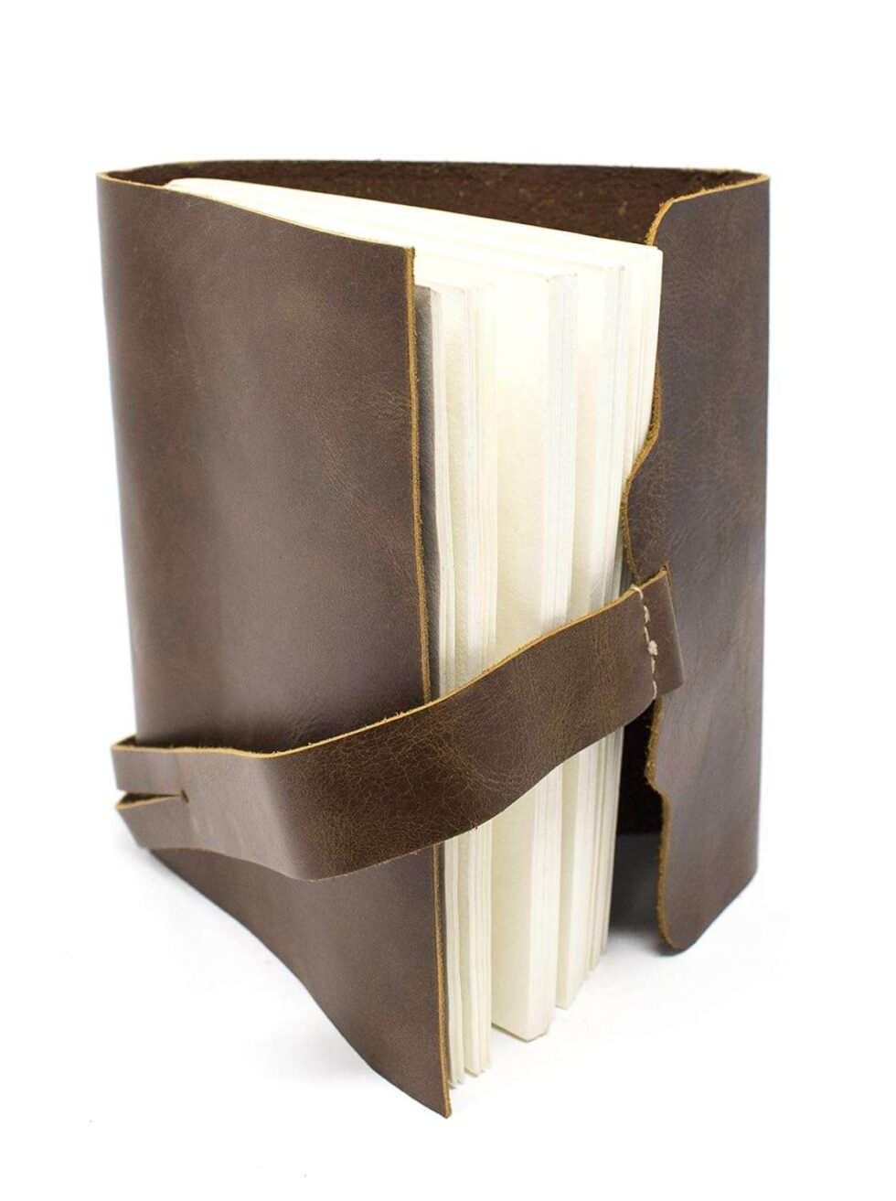 Handmade Leather Journal with Wooden Pen – Vintage Refillable Writing Notebook, Rustic Diary, Travel Sketchbook Gift (BLACKLUXE CRAFTS) - BLACKLUXECRAFTS