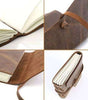 Handmade Rustic Leather Journal – Vintage Wrap Closure Refillable Notebook, Traveler’s Diary & Writing Sketchbook (BLACKLUXE CRAFTS) - BLACKLUXECRAFTS