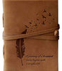 Handmade Leather Journal – Vintage Travel Diary with Feather & Birds Engraving, Quote Notebook for Writing & Gifting (BLACKLUXE CRAFTS) - BLACKLUXECRAFTS