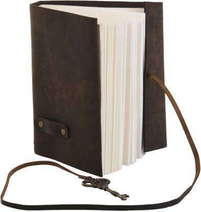 Vintage Leather Journal with Key Charm – Handmade Travel Diary, Antique Writing Notebook, Rustic Sketchbook Gift. (BLACKLUXE CRAFTS) - BLACKLUXECRAFTS
