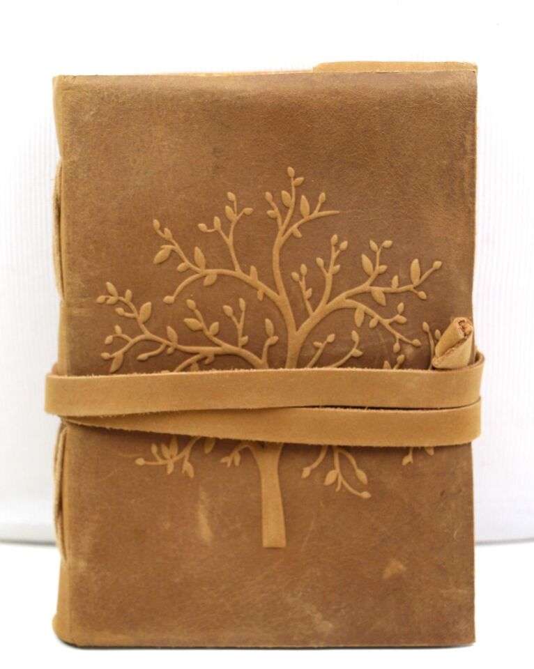 Tree of Life Leather Journal – Handmade Embossed Notebook, Vintage Travel Diary, Rustic Sketchbook, Writing Gift (BLACKLUXE CRAFTS) - BLACKLUXECRAFTS