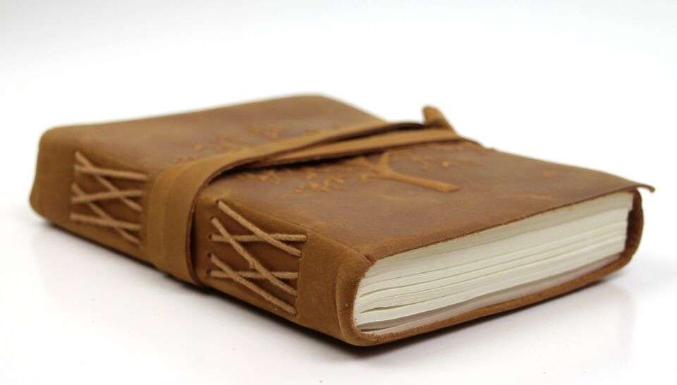 Tree of Life Leather Journal – Handmade Embossed Notebook, Vintage Travel Diary, Rustic Sketchbook, Writing Gift (BLACKLUXE CRAFTS) - BLACKLUXECRAFTS