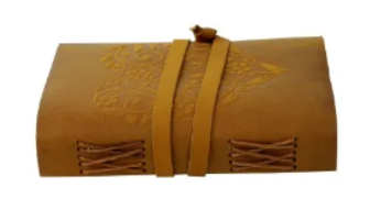 Handmade Leather Journal – Embossed Tan Notebook, Vintage Writing Diary, Rustic Travel Sketchbook, Gift Journal (BLACKLUXE CRAFTS) - BLACKLUXECRAFTS