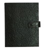 Premium Black Embossed Leather Journal Notebook with Strap Closure – Floral Design Writing Diary for Men & Women (BLACKLUXE CRAFTS) - BLACKLUXECRAFTS