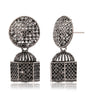 Handcrafted Oxidized Silver Geometric Dome Earrings – Tribal Boho Statement Jewelry for Women (BLACKLUXE CRAFTS) - BLACKLUXECRAFTS
