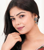 Handmade Oxidized Silver Diamond Stud Jhumka Earrings – Ethnic Boho Tribal Jewelry for Women (BLACKLUXE CRAFTS) - BLACKLUXECRAFTS