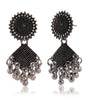 Bohemian Oxidized Silver Dangle Earrings for Women – Ethnic Tribal Statement Jewelry with Beads, Festival & Party Accessories (BLACKLUXE CRAFTS) - BLACKLUXECRAFTS