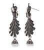 Oxidized Silver Dance Figure Earrings for Women – Ethnic Tribal Statement Jewelry, Bohemian Festival & Party Accessories (BLACKLUXE CRAFTS) - BLACKLUXECRAFTS