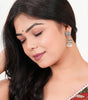 Handcrafted Oxidized Silver Jhumka Earrings – Indian Temple Dome Design with Pearl Beads (BLACKLUXE CRAFTS) - BLACKLUXECRAFTS