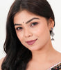Handcrafted Oxidized Silver Filigree Drop Earrings – Lotus Dome Indian Ethnic Jewelry (BLACKLUXE CRAFTS) - BLACKLUXECRAFTS