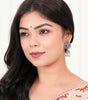 Handcrafted Oxidized Silver Bird Motif Earrings – Indian Ethnic Jhumka Dangle Jewelry for Women (BLACKLUXE CRAFTS) - BLACKLUXECRAFTS