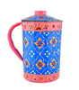 Handmade Rajasthani Hand-Painted Floral Metal Water Jug with Lid – Blue & Pink Ethnic Pitcher for Home Décor & Kitchen
(BLACKLUXE CRAFTS) - BLACKLUXECRAFTS