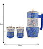 Handmade Rajasthani Hand-Painted Metal Water Jug Set with 2 Glasses – Blue Floral Ethnic Drinkware for Home & Gifting
(BLACKLUXE CRAFTS) - BLACKLUXECRAFTS