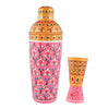 Handmade Rajasthani Hand-Painted Pink Floral Metal Cocktail Shaker Set with Glass – Ethnic Barware for Home & Parties
(BLACKLUXE CRAFTS) - BLACKLUXECRAFTS