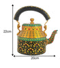 Hand-Painted Indian Tea Set with Kettle, 4 Glasses & Wooden Cart Holder – Traditional Ethnic Kitchen & Home Décor
(BLACKLUXE CRAFTS) - BLACKLUXECRAFTS