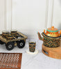 Hand-Painted Indian Tea Set with Kettle, 4 Glasses & Wooden Cart Holder – Traditional Ethnic Kitchen & Home Décor
(BLACKLUXE CRAFTS) - BLACKLUXECRAFTS