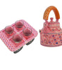 Hand-Painted Pink Indian Tea Set with Kettle, 4 Glasses & Wooden Cart Holder – Ethnic Handmade Kitchen & Home Décor
(BLACKLUXE CRAFTS) - BLACKLUXECRAFTS