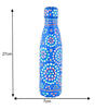 Hand-Painted Aluminium Water Bottle – Eco-Friendly Reusable Metal Flask with Mandala Floral Design (Blue)
(BLACKLUXE CRAFTS) - BLACKLUXECRAFTS