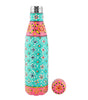 Hand-Painted Stainless Steel Water Bottle – Eco-Friendly Reusable Metal Flask with Floral & Geometric Pattern (Turquoise & Pink)
(BLACKLUXE CRAFTS) - BLACKLUXECRAFTS