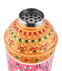 Hand-Painted Aluminium Cocktail Shaker – Barware Drink Mixer with Floral Design (Pink & Gold) (BLACKLUXE CRAFTS) - BLACKLUXECRAFTS