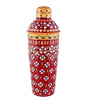 Hand-Painted Aluminium Cocktail Shaker – Barware Drink Mixer with Traditional Floral Design (Red & Gold)
(BLACKLUXE CRAFTS) - BLACKLUXECRAFTS