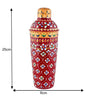 Hand-Painted Aluminium Cocktail Shaker – Barware Drink Mixer with Traditional Floral Design (Red & Gold)
(BLACKLUXE CRAFTS) - BLACKLUXECRAFTS