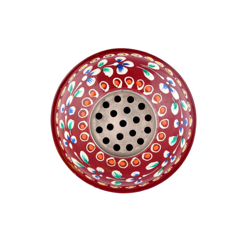 Hand-Painted Aluminium Cocktail Shaker – Barware Drink Mixer with Traditional Floral Design (Red & Gold)
(BLACKLUXE CRAFTS) - BLACKLUXECRAFTS