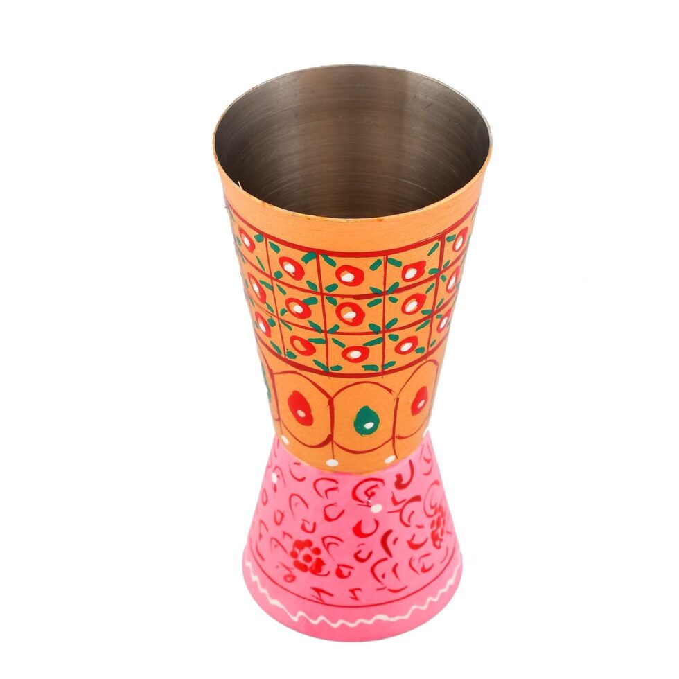 Hand-Painted Aluminium Jigger – Double-Sided Cocktail Measuring Cup for Bartending & Home Bar (Multicolor)
(BLACKLUXE CRAFTS) - BLACKLUXECRAFTS