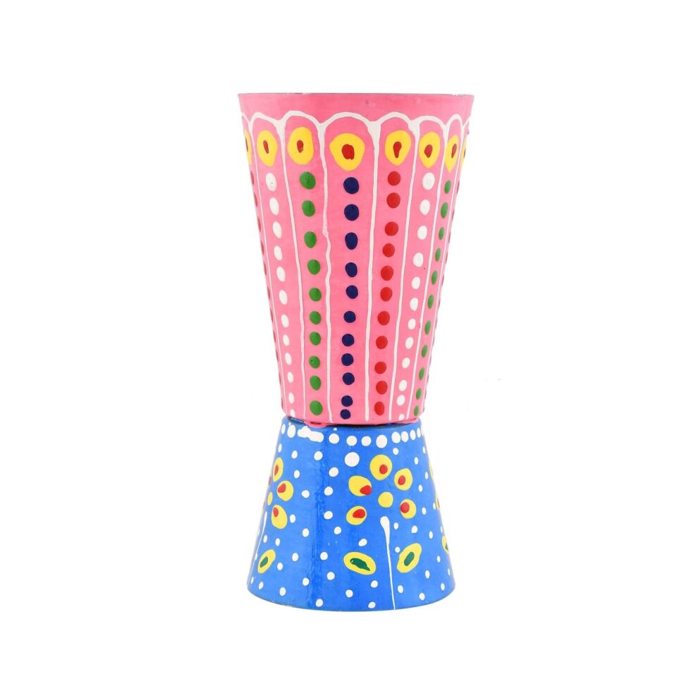 Hand-Painted Aluminium Jigger – Double-Sided Cocktail Measuring Cup for Bartenders & Home Bar (Pink & Blue Floral)
(BLACKLUXE CRAFTS) - BLACKLUXECRAFTS