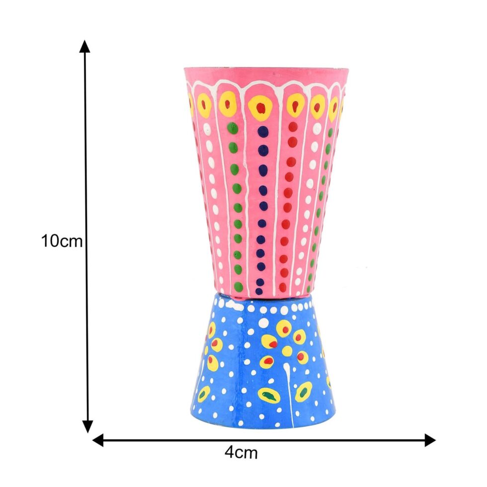 Hand-Painted Aluminium Jigger – Double-Sided Cocktail Measuring Cup for Bartenders & Home Bar (Pink & Blue Floral)
(BLACKLUXE CRAFTS) - BLACKLUXECRAFTS