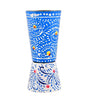 Handcrafted Aluminium Tumbler – Blue Floral Rajasthani Lacquer Painted Drinking Glass | Traditional Indian Handmade Cup (BLACKLUXE CRAFTS) - BLACKLUXECRAFTS