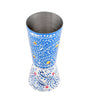 Handcrafted Aluminium Tumbler – Blue Floral Rajasthani Lacquer Painted Drinking Glass | Traditional Indian Handmade Cup (BLACKLUXE CRAFTS) - BLACKLUXECRAFTS
