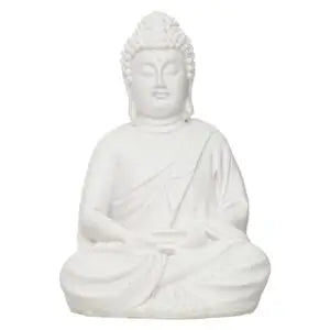 White Buddha Statue – Meditation & Zen Decor for Home, Office, Garden, Yoga & Spiritual Spaces (BLACKLUXE CRAFTS) - BLACKLUXECRAFTS