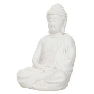 White Buddha Statue – Meditation & Zen Decor for Home, Office, Garden, Yoga & Spiritual Spaces (BLACKLUXE CRAFTS) - BLACKLUXECRAFTS