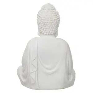 White Buddha Statue – Meditation & Zen Decor for Home, Office, Garden, Yoga & Spiritual Spaces (BLACKLUXE CRAFTS) - BLACKLUXECRAFTS