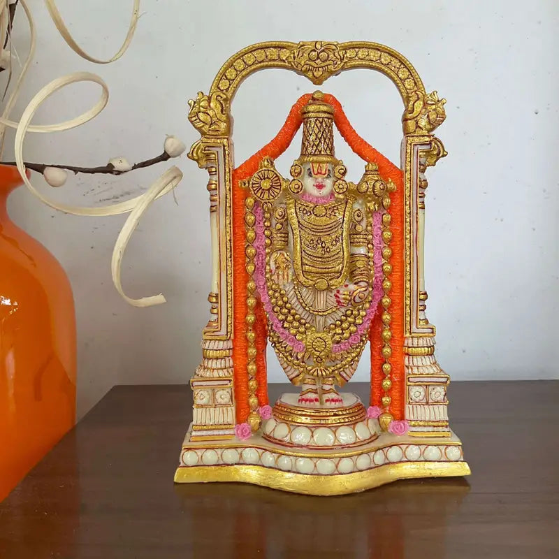 Lord Balaji Idol – Venkateswara Tirupati Statue for Home Temple, Pooja, Meditation & Spiritual Decor (BLACKLUXE CRAFTS) - BLACKLUXECRAFTS