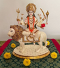 Goddess Durga Idol on Lion – Hindu Mata Statue for Navratri, Pooja, Temple & Spiritual Home Decor (BLACKLUXE CRAFTS) - BLACKLUXECRAFTS