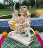 Goddess Durga Idol on Lion – Multi-Armed Hindu Mata Statue for Navratri, Pooja, Temple & Spiritual Decor (BLACKLUXE CRAFTS) - BLACKLUXECRAFTS