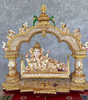 Handcrafted Lord Ganesha on Swing with Ornate Arch – Resin Hindu Statue for Home Decor & Gifts (BLACKLUXE CRAFTS) - BLACKLUXECRAFTS