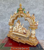Handcrafted Lord Ganesha on Swing with Ornate Arch – Resin Hindu Statue for Home Decor & Gifts (BLACKLUXE CRAFTS) - BLACKLUXECRAFTS