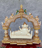 Handcrafted Lord Ganesha on Swing with Ornate Arch – Resin Hindu Statue for Home Decor & Gifts (BLACKLUXE CRAFTS) - BLACKLUXECRAFTS