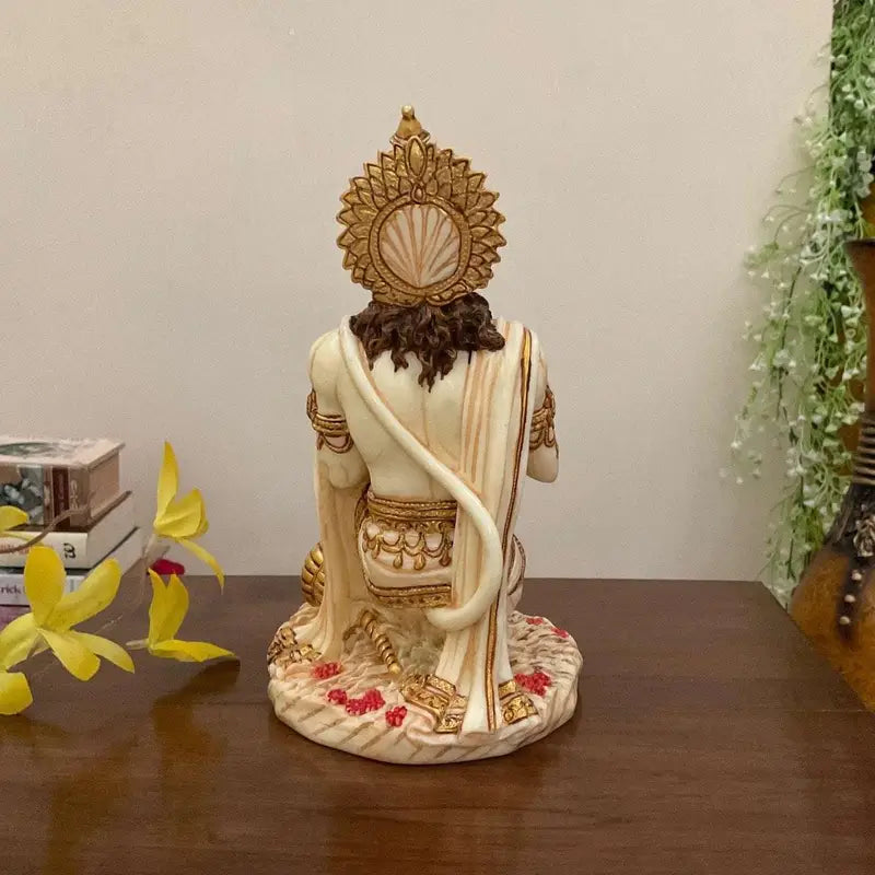 Handcrafted Lord Hanuman Idol with Gada – Resin Hindu Statue for Home Decor, Pooja & Gifts (BLACKLUXE CRAFTS) - BLACKLUXECRAFTS